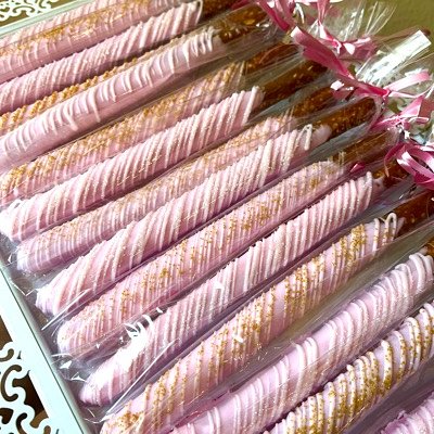 Custom Chocolate Covered Pretzel Rods (per dozen)