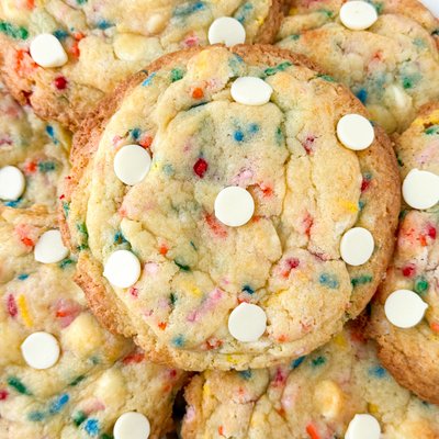 Funfetti White Chocolate Chip Cookies