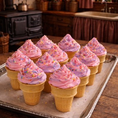 Ice Cream Cone Cupcakes Half Dozen