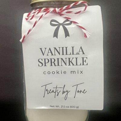 Valentine’s Day Vanilla Sprinkle Cookie Mix (Mason Jar)