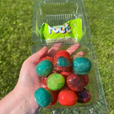 Fruit Roll Up Wrapped Candied Grapes 