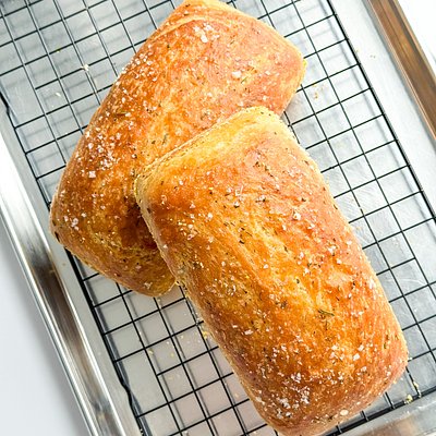 Rosemary Olive Oil English Muffin Bread 