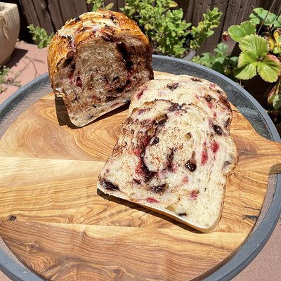 Artisan Sourdough Bread-Chocolate chip, Raspberry 