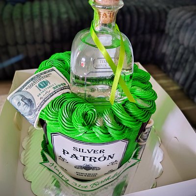 Custom Alcohol Bottle Cake 