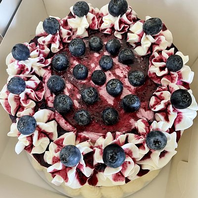 Blueberry Lemon Dessert Cake 🍋🫐