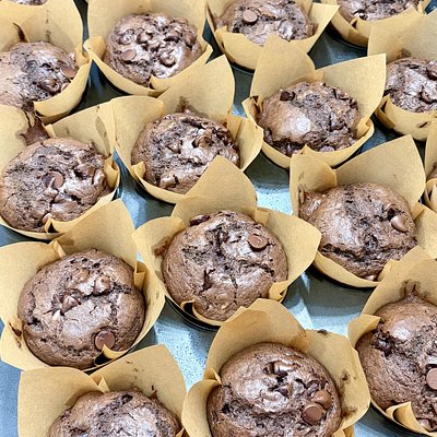 Double Chocolate Sourdough Muffins (full dozen)