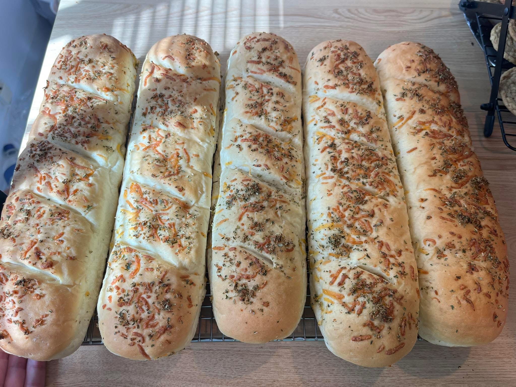 Italian Herbs And Cheese Sub Loaves