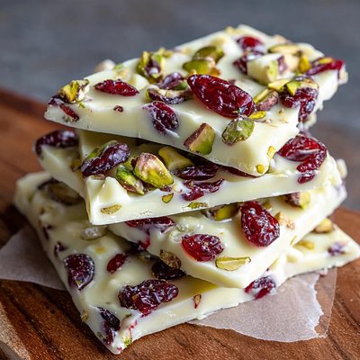 White Chocolate Cranberry Pistachio Bark 