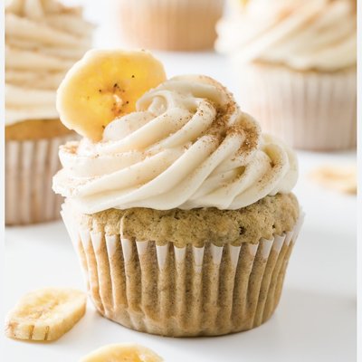 Banana Cupcakes W Buttercream Icing