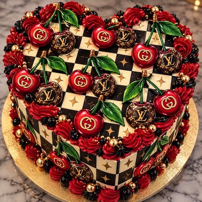 8in  Heart Kake