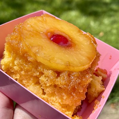 Pineapple Upside Down Cake Slice 