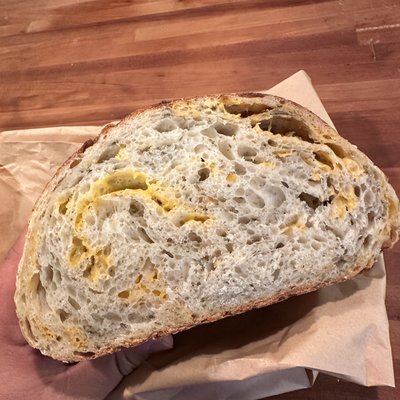Italian Herb and Cheese Sourdough Loaf