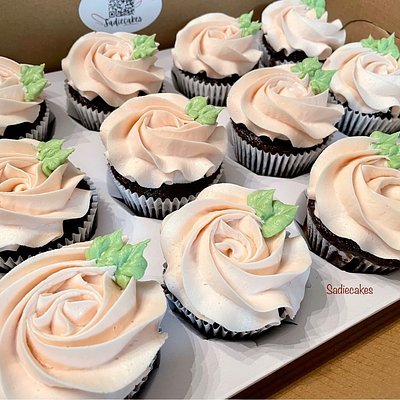 Blush Rose Cupcakes 