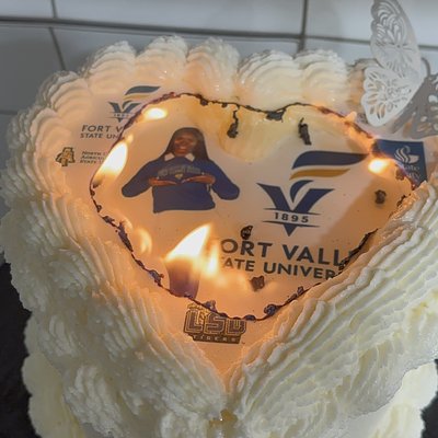6” Burn Away Heart Cake 