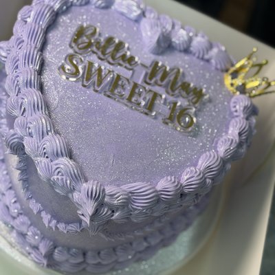 Love heart Lambeth Cake 8inch 