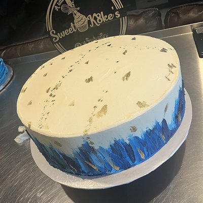 14” Blue Custom Cake 