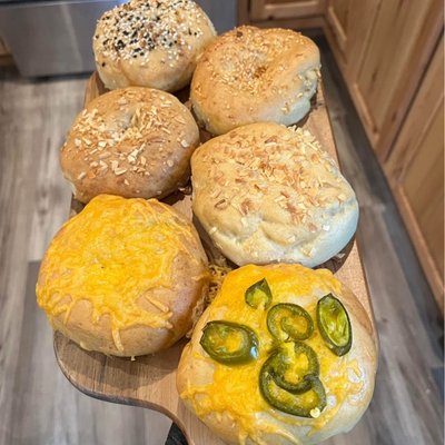 4 Plain Sourdough Bagels