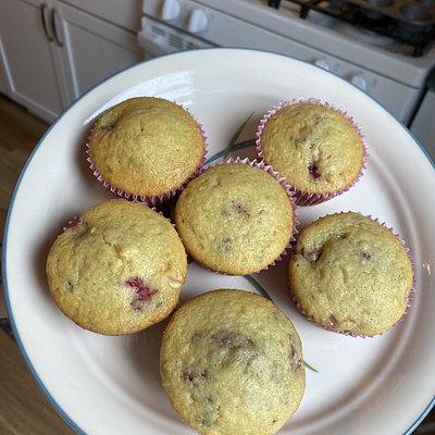 Raspberry White Chocolate Muffins