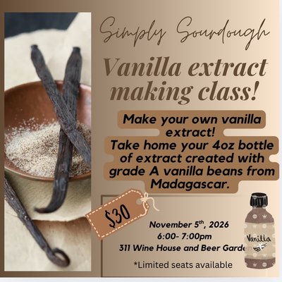 Vanilla Extract Class-11/05/26