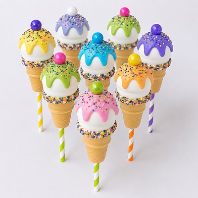 Ice Cream Cone Cake Pops
