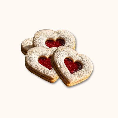 Raspberry Linzer Cookies - Pkg of 6