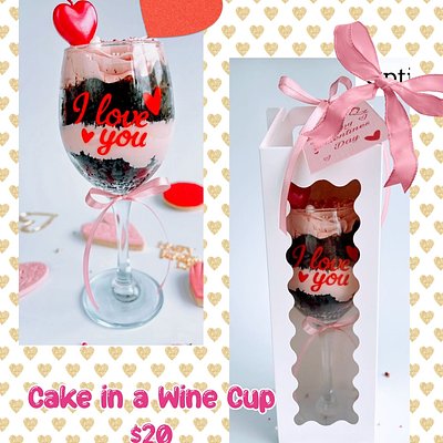 CAKE IN A WINE GLASS CUP