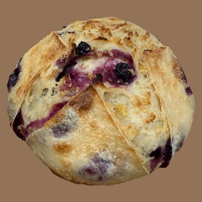 Sugared Lemon Blueberry Sourdough Loaf