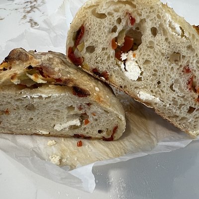 Sun Dried Tomatoes Olives Goat Cheese Sourdough Bread