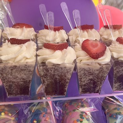 Chocolate Tres Leches shooters 