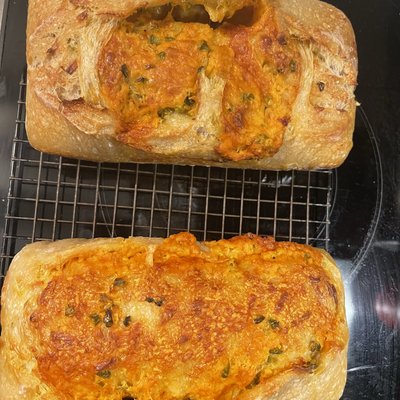 Jalapeno and Cheddar Sour Dough Loaf 