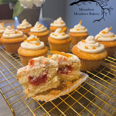 Orange Raspberry Cupcakes