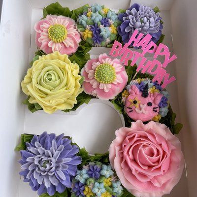 Monogram Floral Cupcake Box