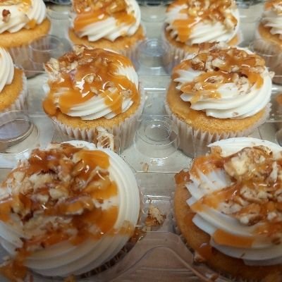 Butter Pecan Cupcakes W/Carmel Drizzle(Dz)