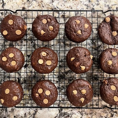 Chocolate Peanut Butter Protein Muffins - 10 Muffins