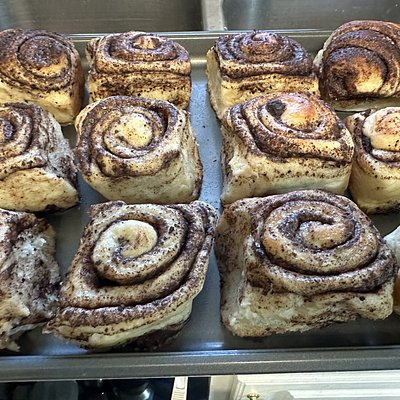 Dozen Cookies And Cream Rolls With Cream Cheese Icing