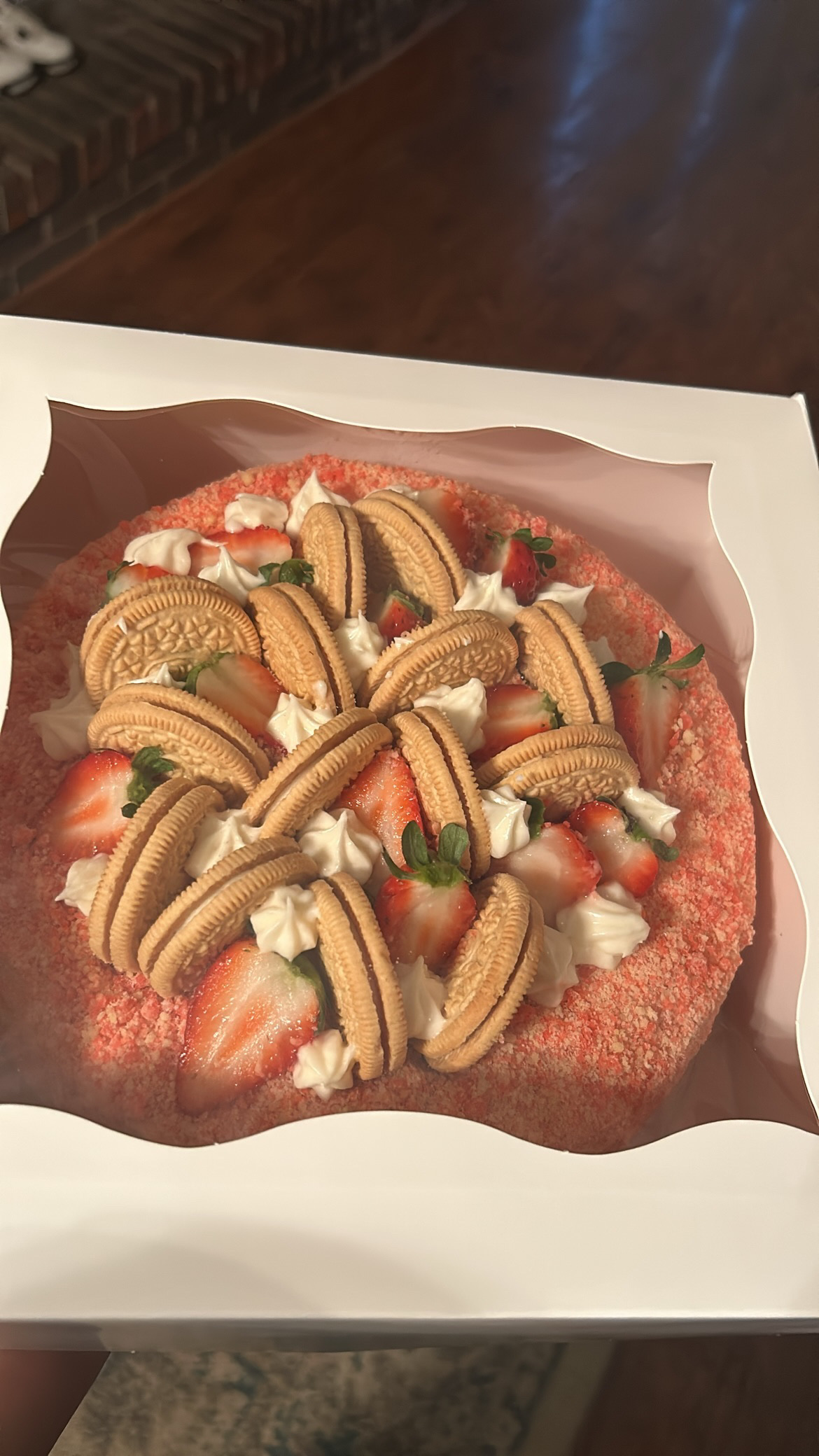 Strawberry Crunch With Cheesecake Filling And Toppings