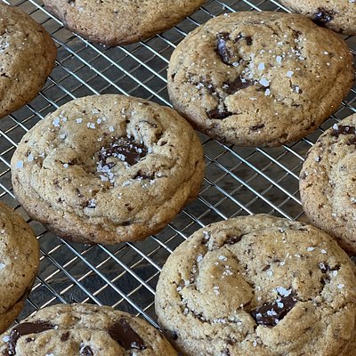 Brown Butter Salted Sourdough Cookies 