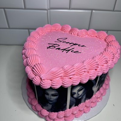 Collage Heart cake (Pictures on sides)