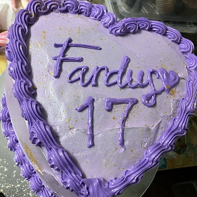 Heart Shaped Birthday Cake 