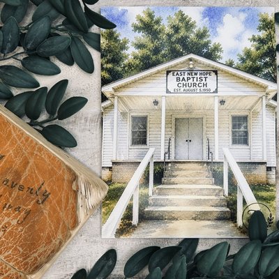 East New Hope Baptist Church 6x8 Print