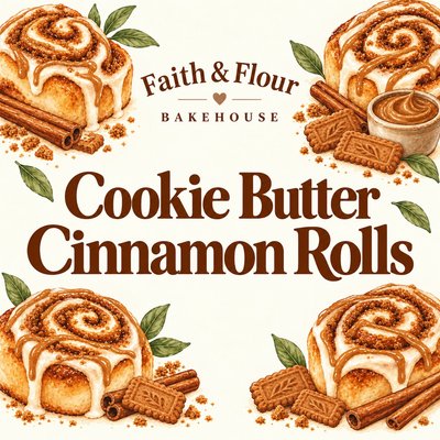 Cookie Butter Cinnamon Rolls - 4 Pack