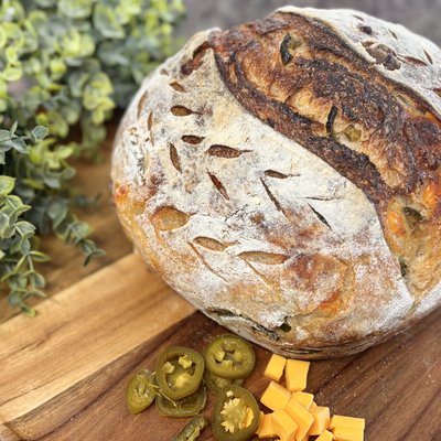 Jalapeño And Cheddar Sourdough Round