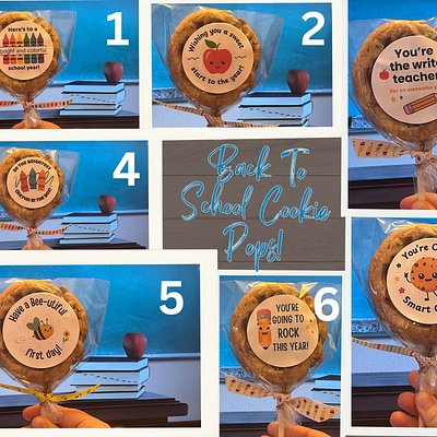 Back To School Cookie Pops