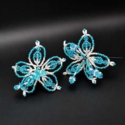 🌸 PANAMANIAN TEMBLEQUES – Turquoise & White 