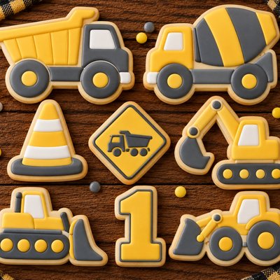 Trucks Birthday Celebration Set Cookies