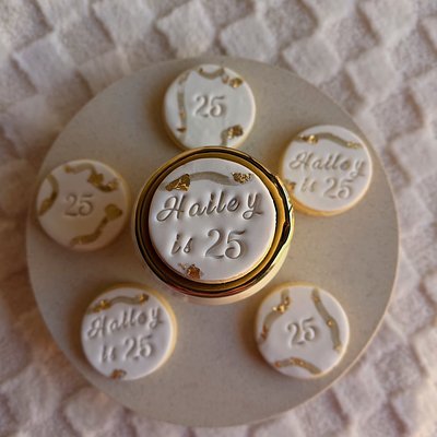 White & Gold Birthday Set 