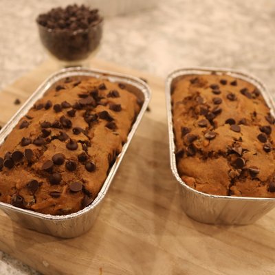 2 Mini Chocolate Chip Pumpkin Loaves
