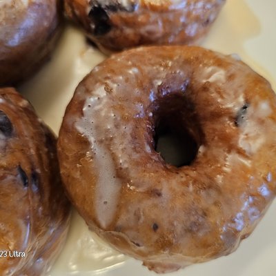 One Dozen Blueberry Donuts 