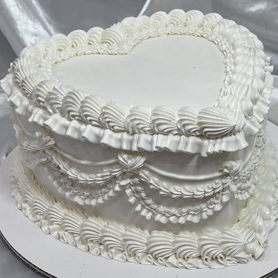 White Heart Cake