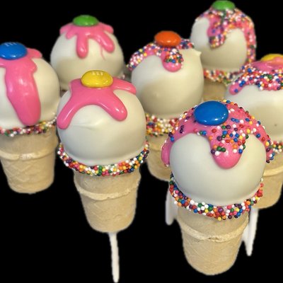 Ice Cream Cone Cake Pops 1 Dozen 